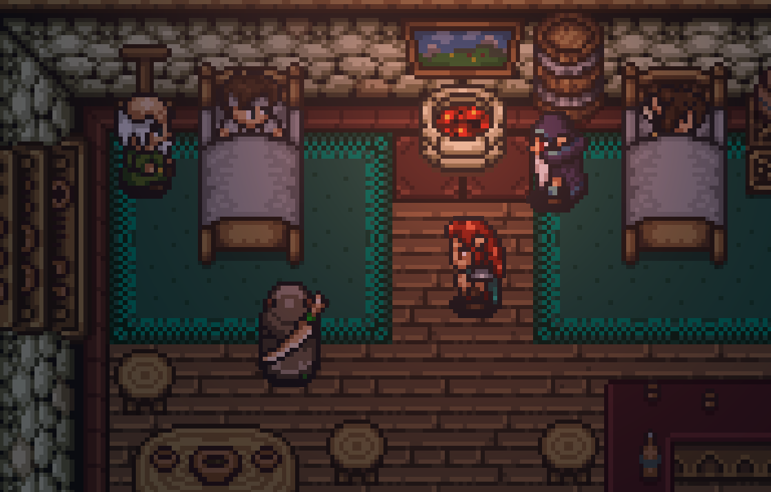 16 bit story cutscenes, fully choreographed!